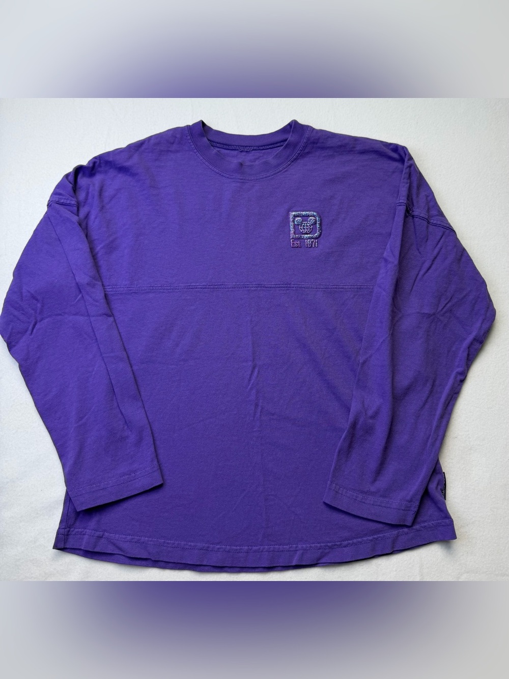 Disney Purple Potion Glitter Sparkly long Sleeve Crewneck Tee